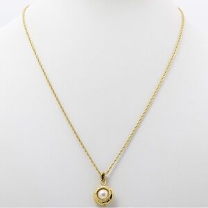 Givenchy Gold and Cream Necklace with Elegant Pendant
